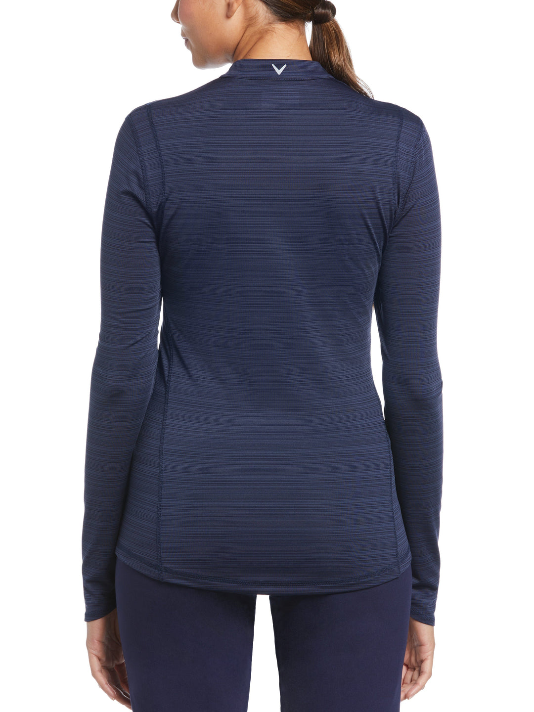 High Crew Neck Sun Protection Golf Top (Peacoat) 