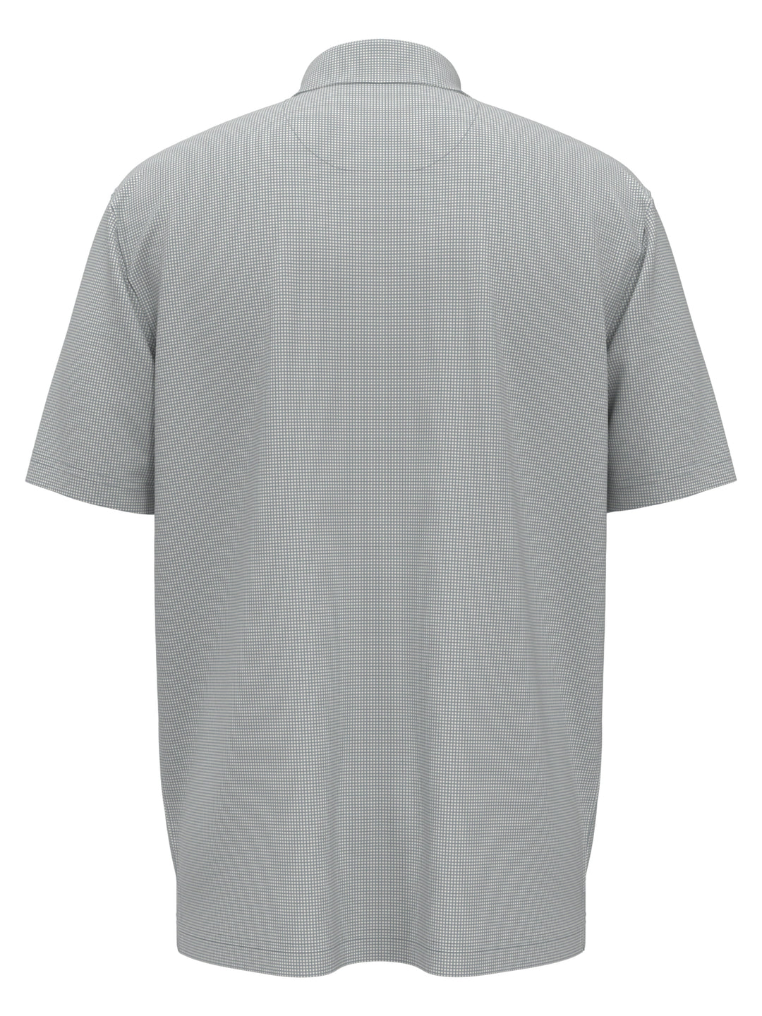Gingham Print Golf Polo (Quarry) 