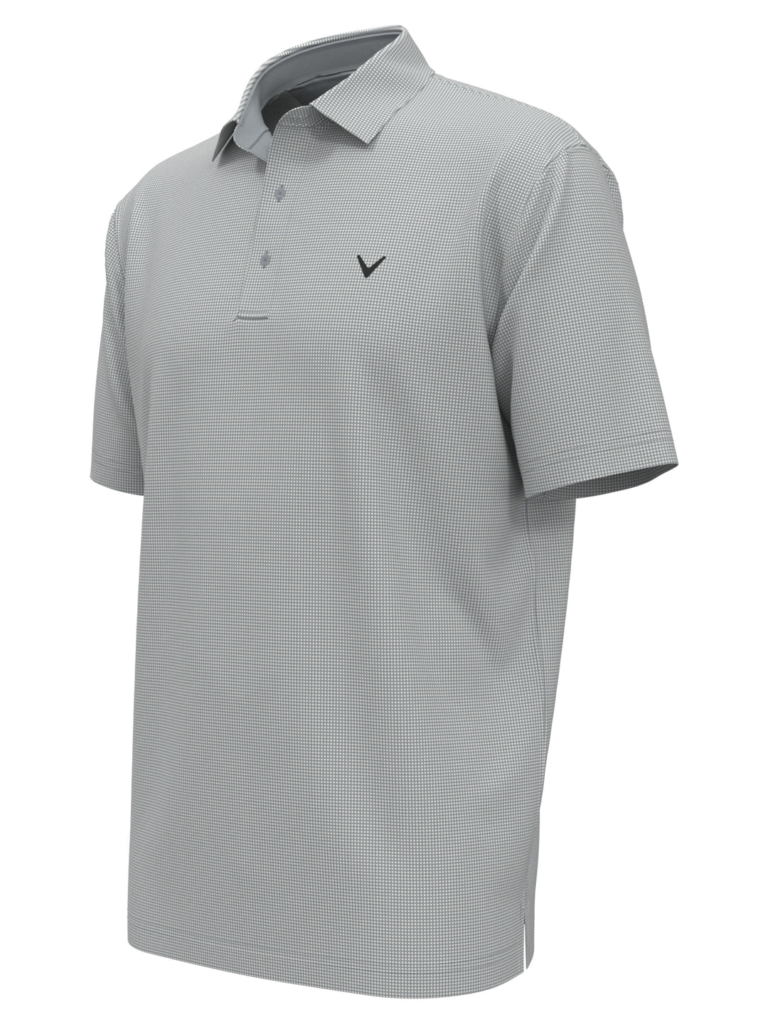 Gingham Print Golf Polo (Quarry) 
