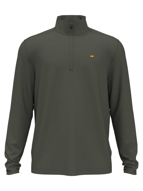 1/4 Zip Fleece Golf Pullover (Beetle) 