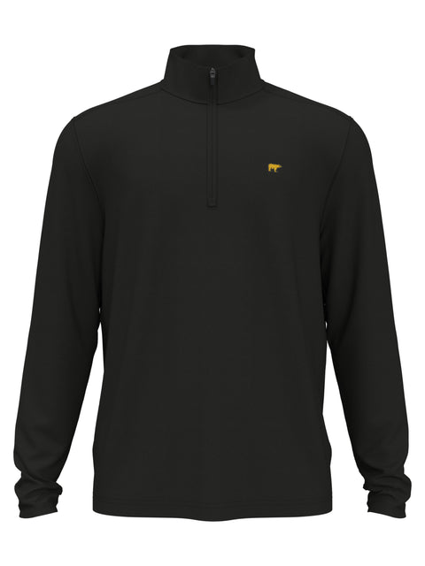 1/4 Zip Fleece Golf Pullover (Caviar) 