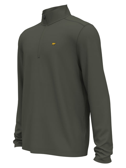 1/4 Zip Fleece Golf Pullover (Beetle) 