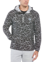 Men's 1/4 Zip Penguin Print Windbreaker