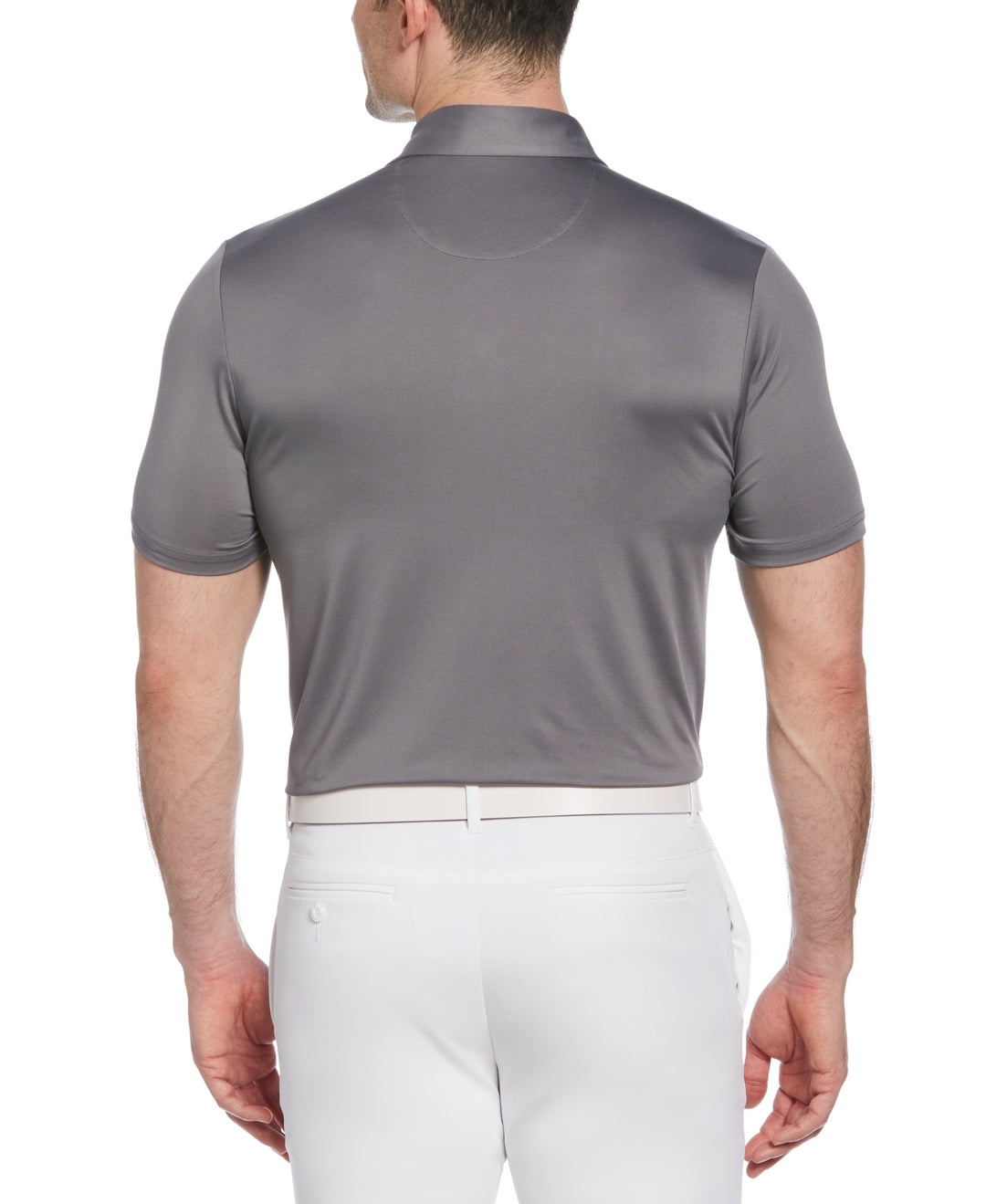 50s Color Block Print Golf Polo Shirt (Quiet Shade) 