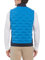 Men's 80s Mixed Media Color Block Vest