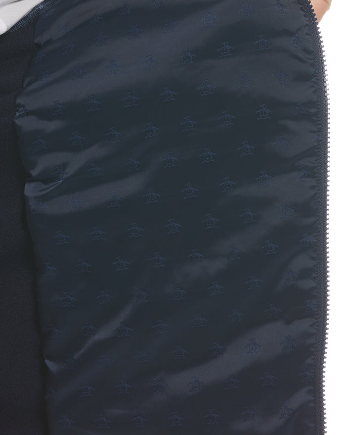 80s Mixed Media Color Blocked Golf Jacket (Black Iris) 