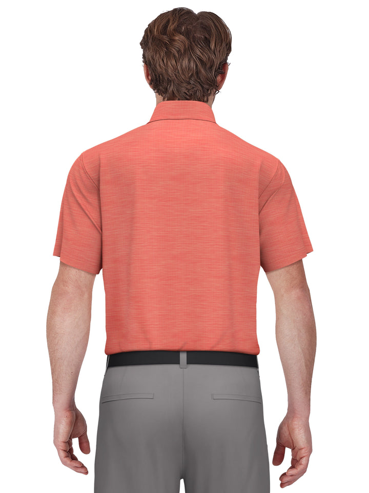 Airflux Jaspe Cotton Golf Polo (Med Shell Pnk Htr) 
