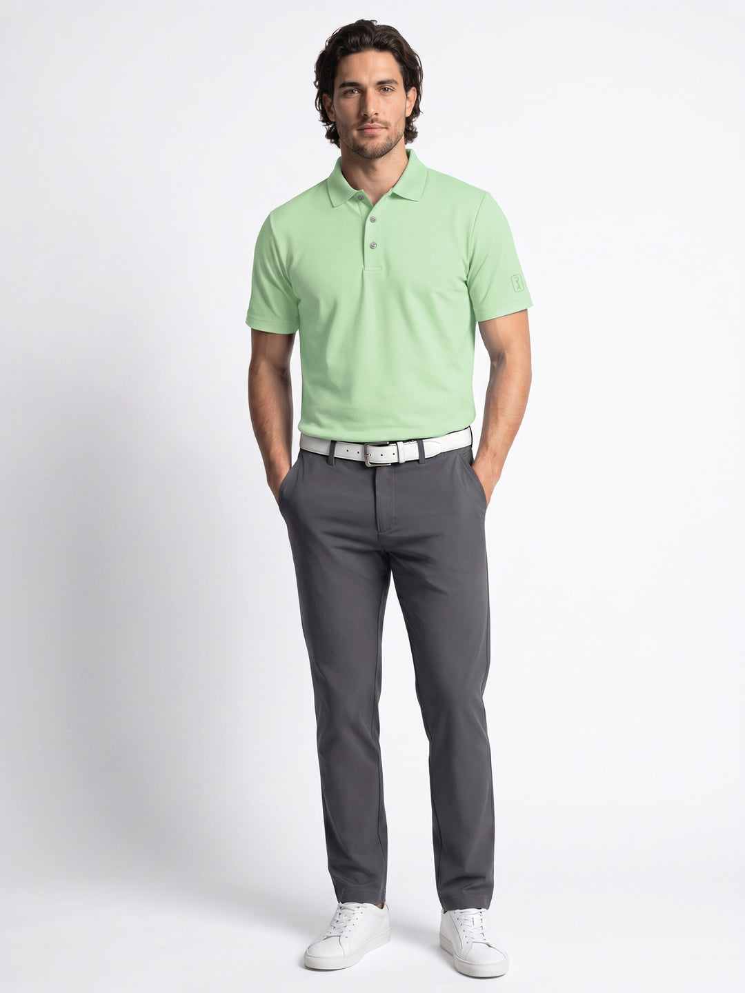Men's AirFlux Solid Mesh Polo