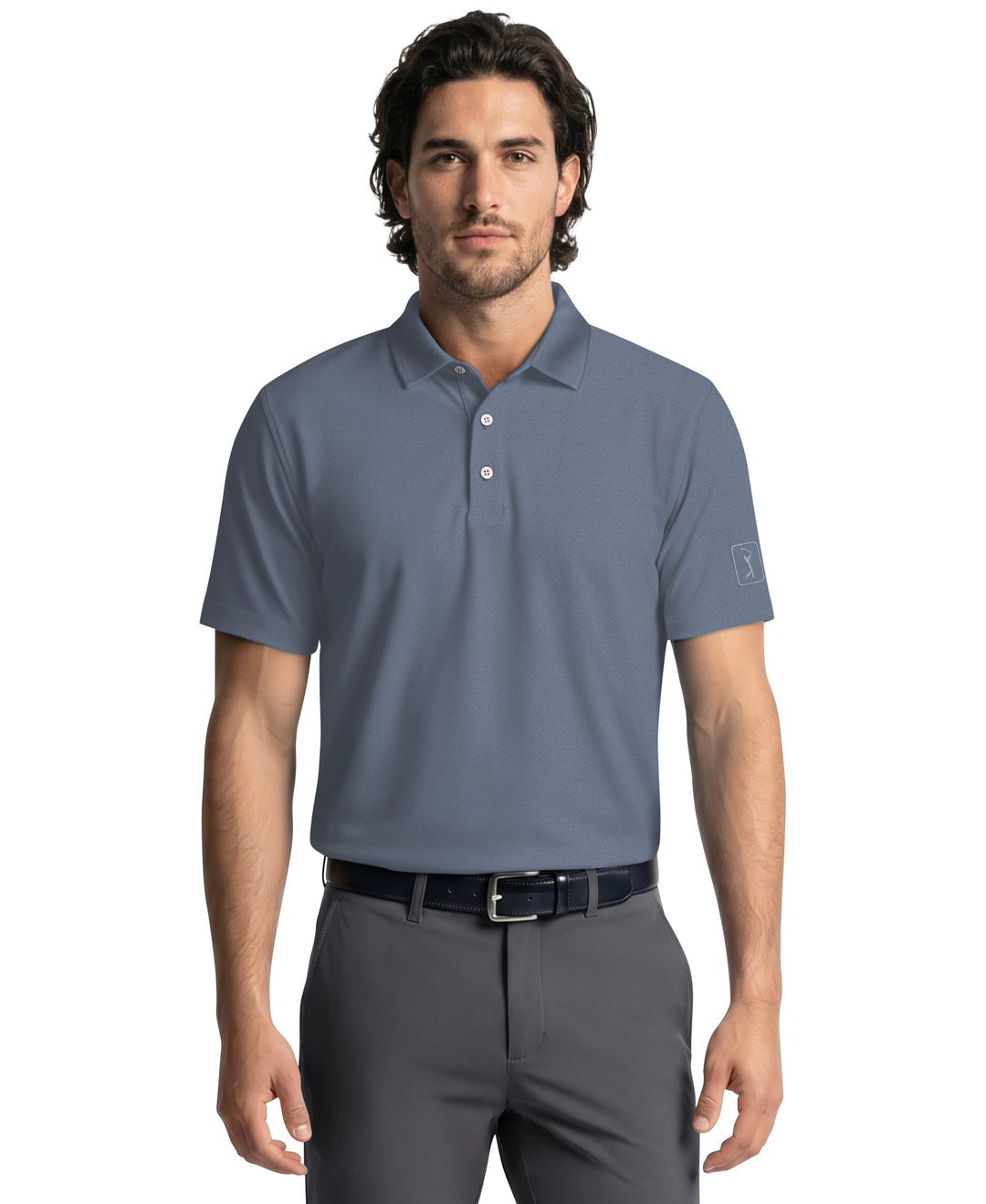 Airflux™ Solid Mesh Golf Polo (Provincial Blue) 