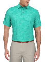 Men's AirFlux™ Jaspe Cotton Golf Polo (Scuba Bl Htr) 