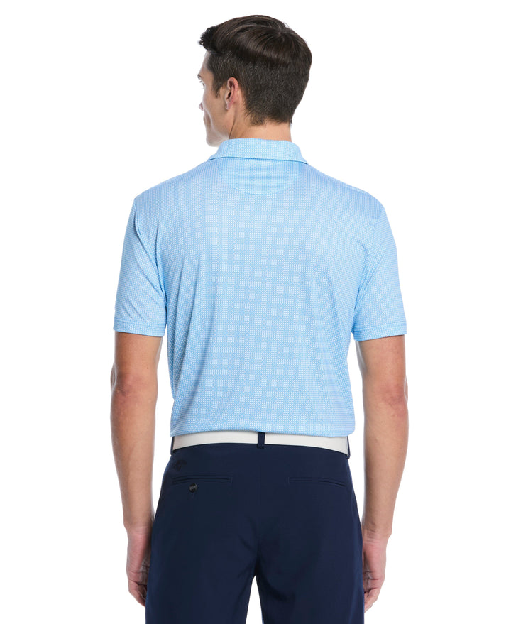 All Over Chev Foulard Print Golf Polo (Brilliant Blue) 