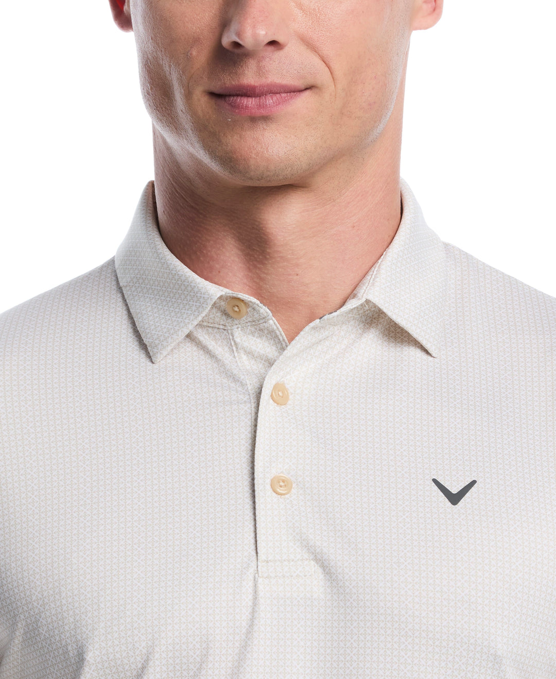 All Over Chev Foulard Print Golf Polo (Fields Of Rye) 