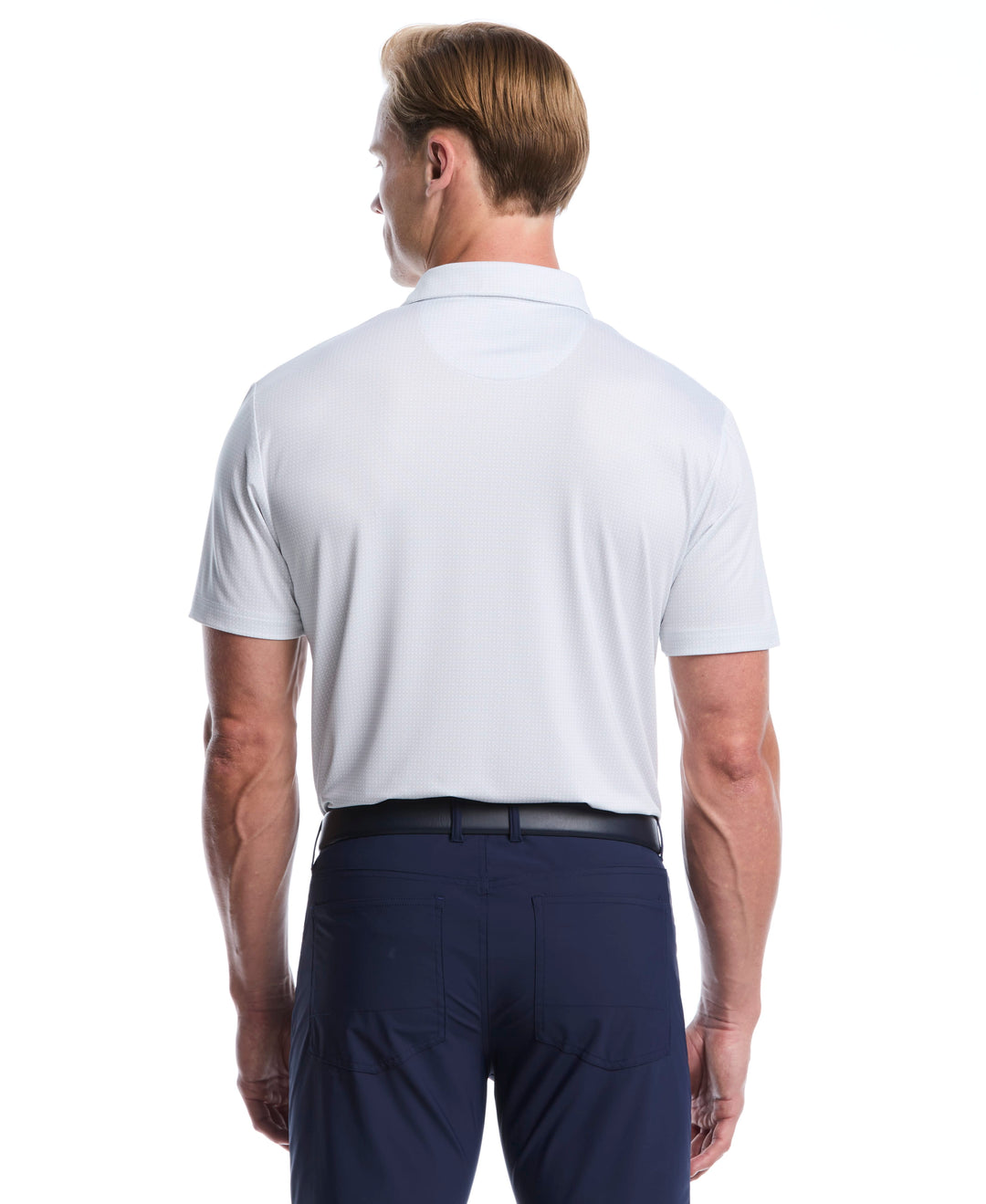 All Over Chev Foulard Print Golf Polo (Bright White) 