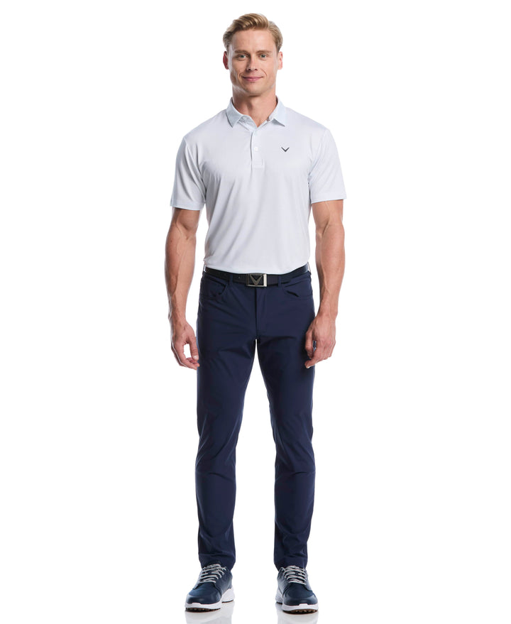 All Over Chev Foulard Print Golf Polo (Bright White) 