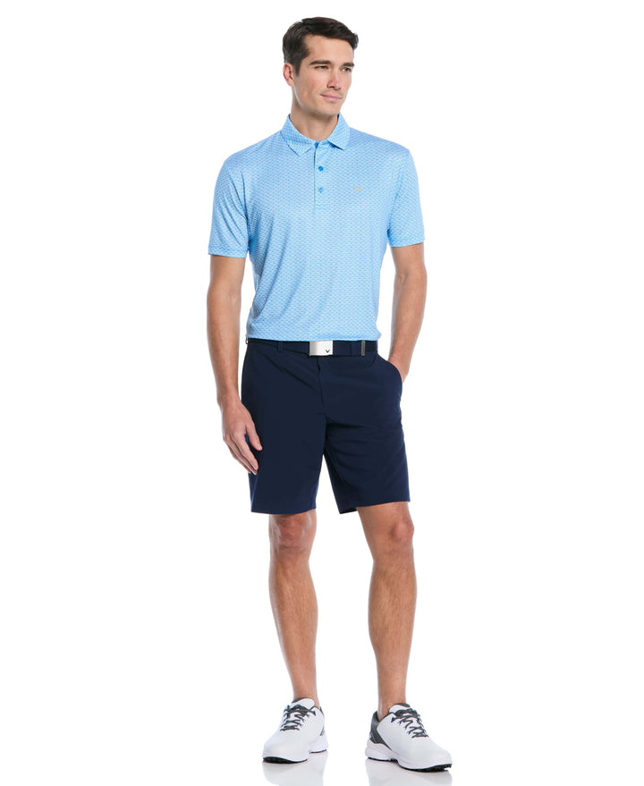 All Over Tee Print Golf Polo (Brilliant Blue) 