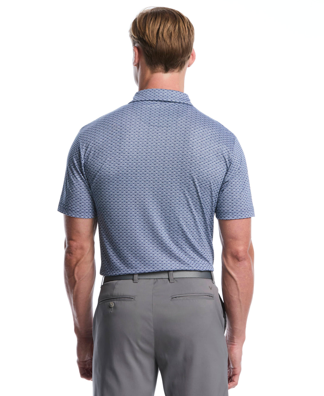 All Over Tee Print Golf Polo (Peacoat) 