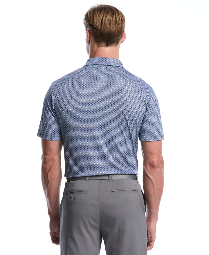 All Over Tee Print Golf Polo (Peacoat) 