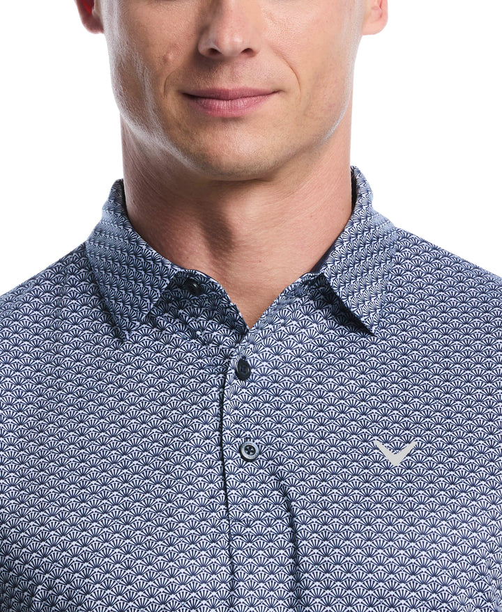 All Over Tee Print Golf Polo (Peacoat) 