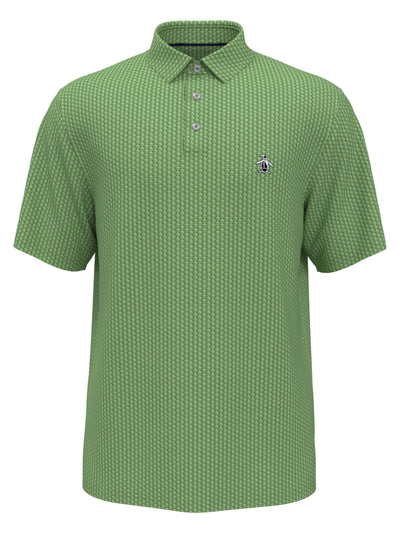 All-Over Pete Print Golf Polo Shirt (Jade Green) 