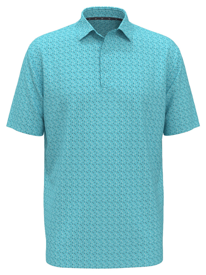 Men's All-Over Score Card Print Golf Polo
