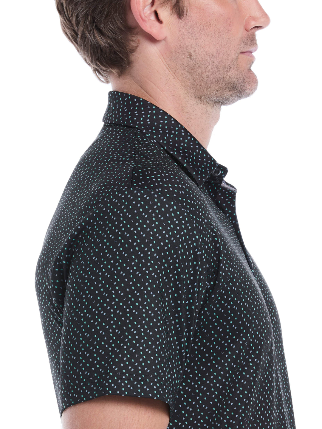 Men's All-Over Score Card Print Golf Polo
