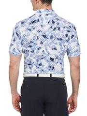 All Over Tye Dye Golf Print Polo Shirt (Chambray) 