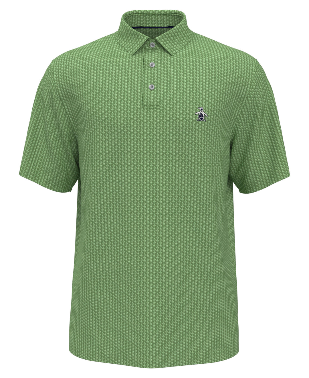 Allover Pete Print Short Sleeve Golf Polo Shirt (Jade Green) 