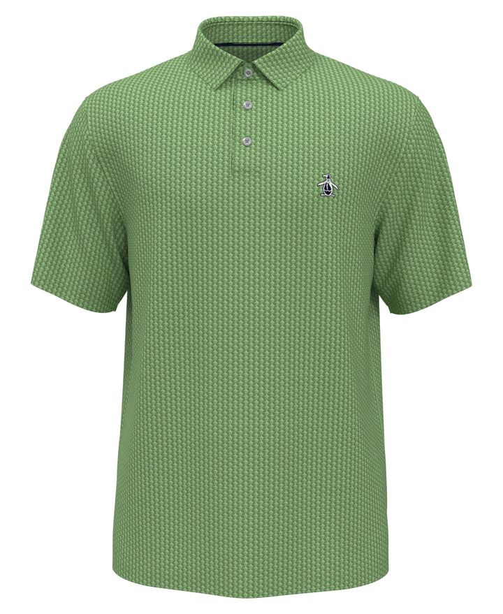 Allover Pete Print Short Sleeve Golf Polo Shirt (Jade Green) 