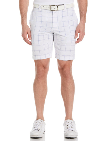 Americana Space Dye Print 9" Golf Short (Bright White) 