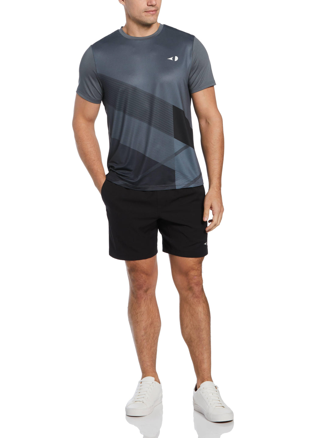 Asymmetric Front Panel Tennis Shirt (Stingray) 
