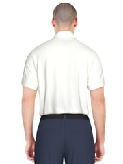 Asymmetric Linear Print Golf Polo (Bright White) 