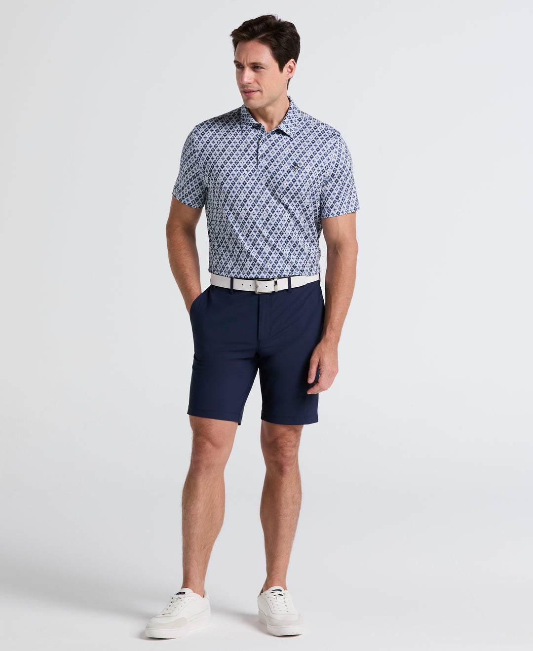 Pete's Batik Cocktail Golf Polo (True Navy) 