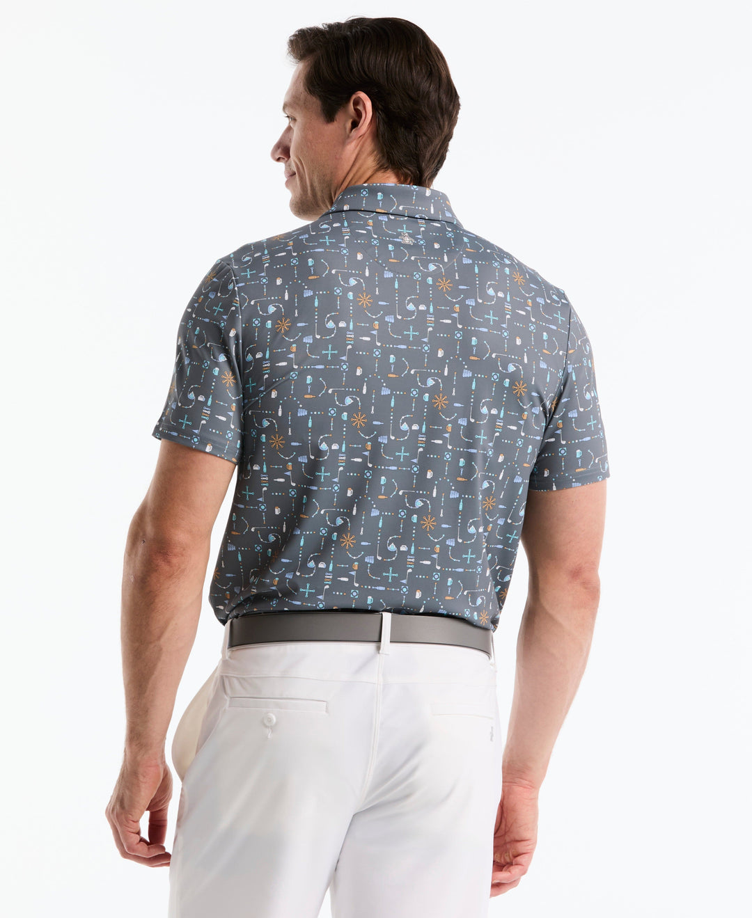 Men's Beer Pong Geo Print Polo