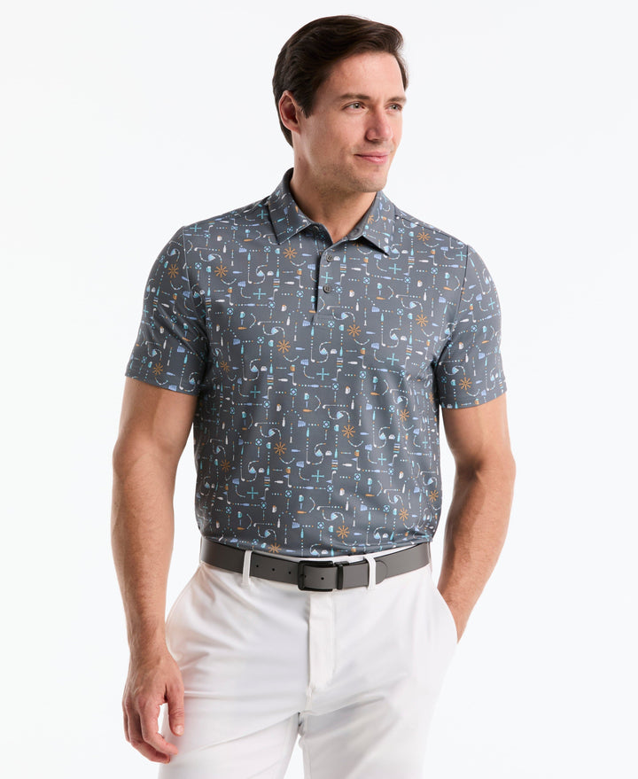 Men's Beer Pong Geo Print Polo