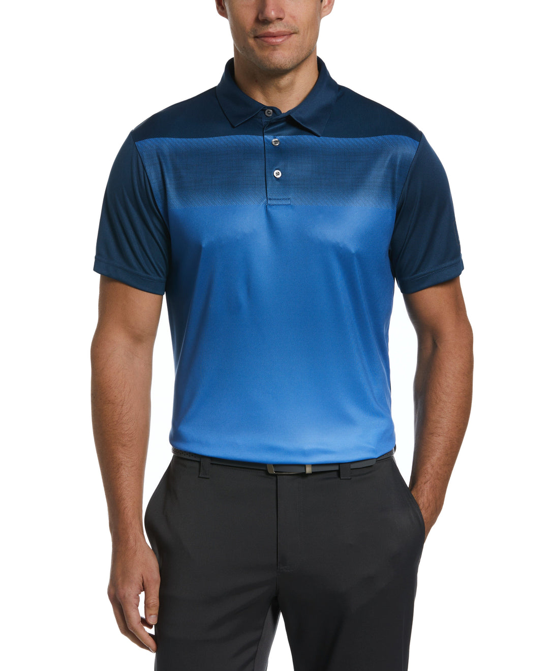 Blocked Print Golf Polo (Poseidon) 