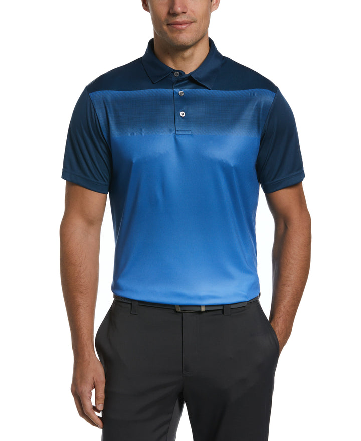 Blocked Print Golf Polo (Poseidon) 