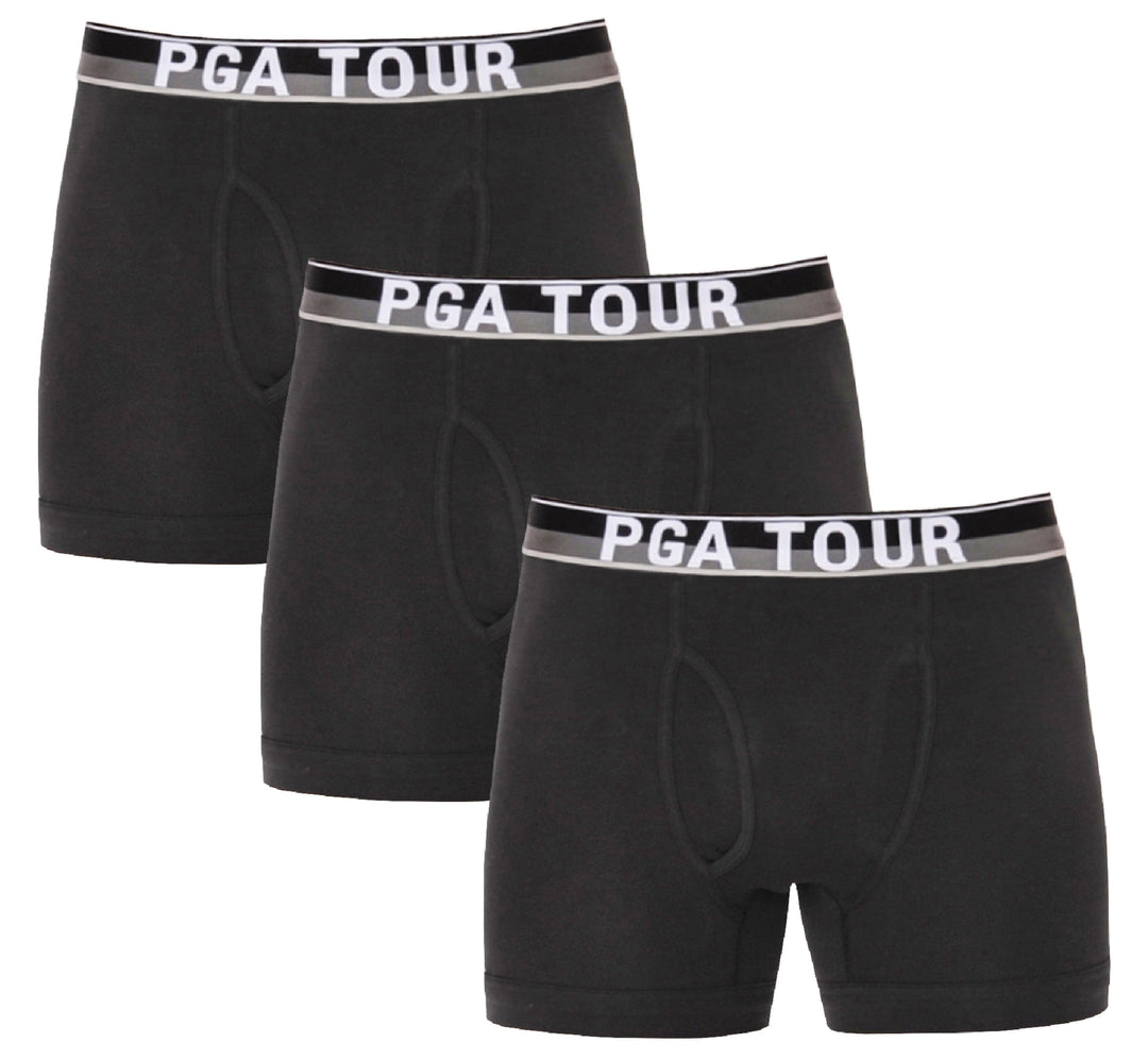 Boxer Brief Underwear (3-Pack) (Black/Black/Black) 