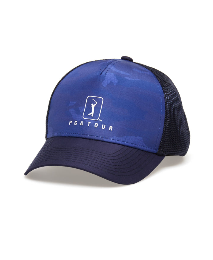 Camo Trucker Style Golf Hat (Peacoat) 