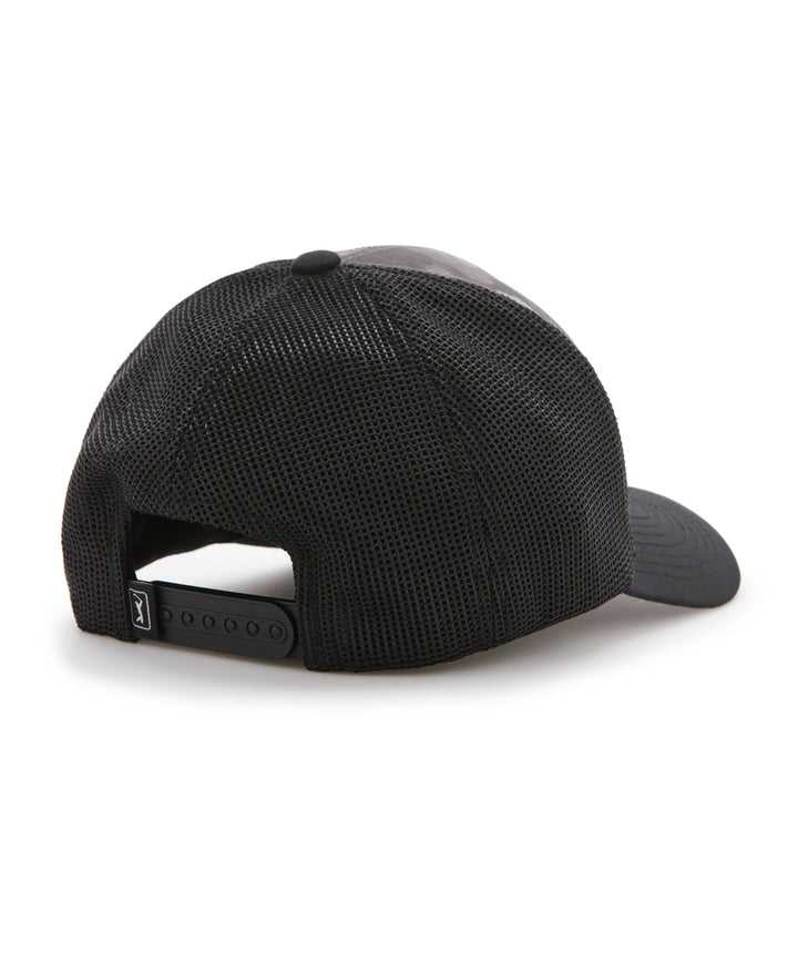 Camo Trucker Style Golf Hat (Black Lichen) 