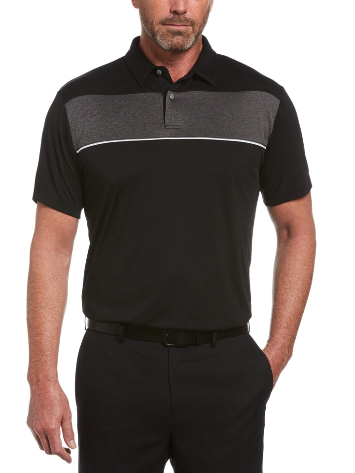 Men's Chest Block Golf Polo with Piping