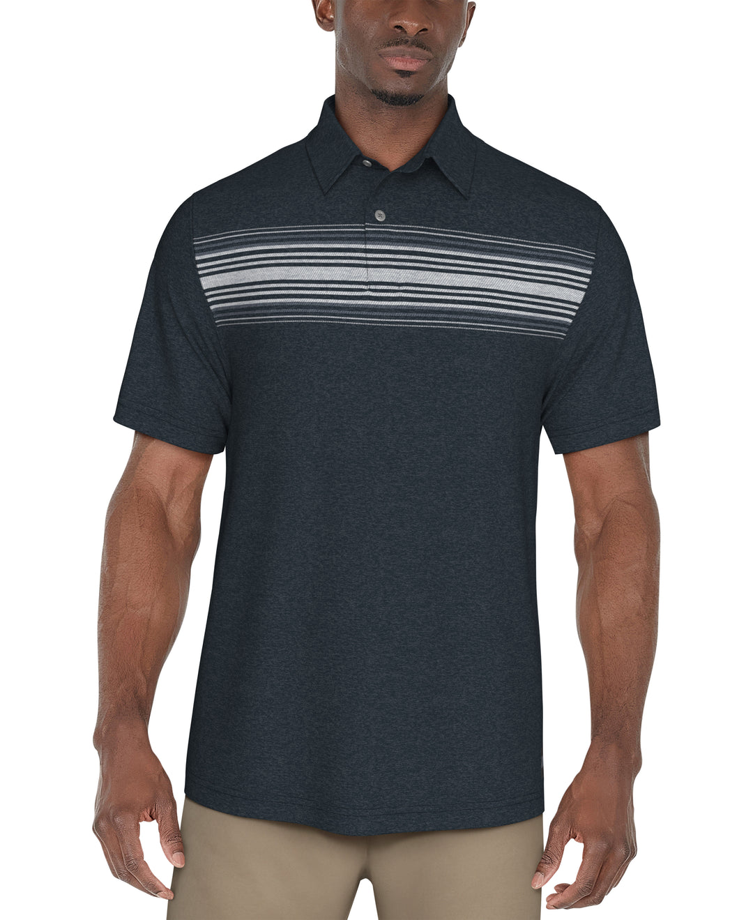 Chest Stripe Golf Polo (Charcoal Art) 