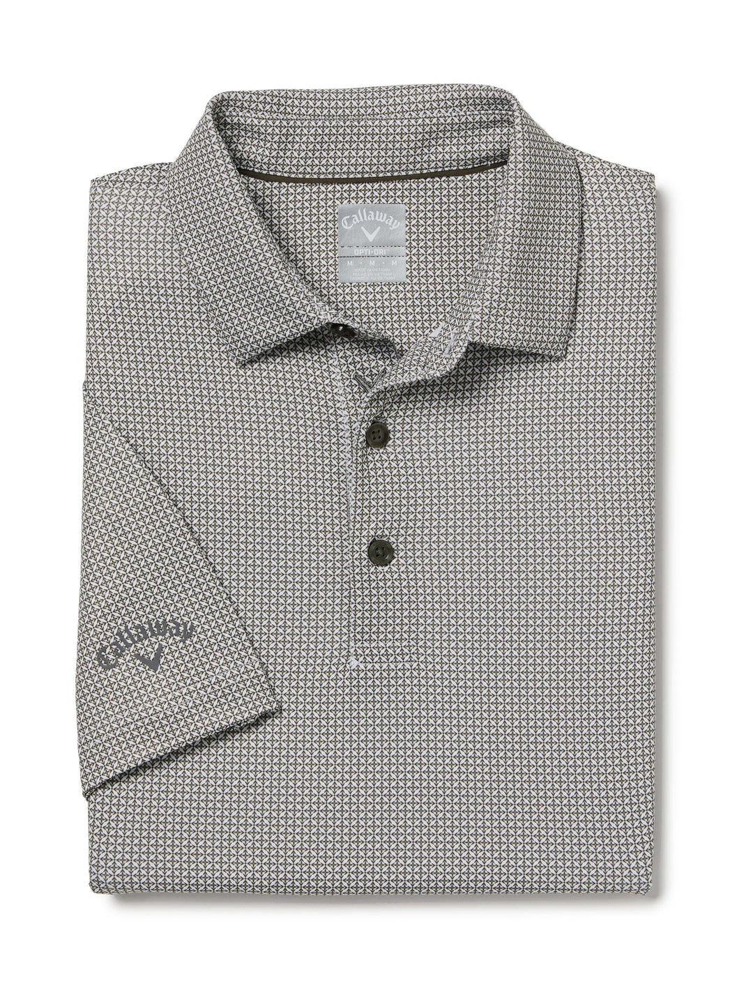 Chevron Foulard Print Golf Polo (Black Lichen) 