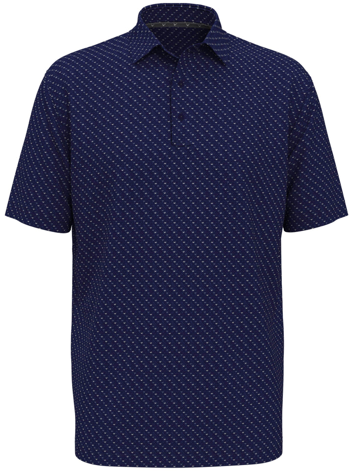 Men's Chevron Print Golf Polo Shirt
