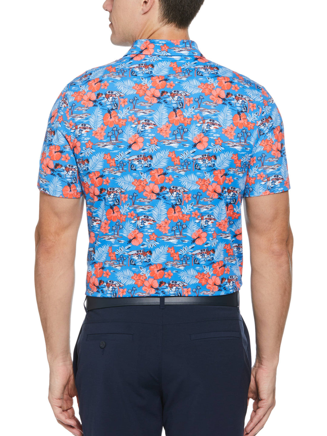 Men's Chi Chi Allover Floral Print Polo