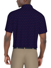 Christmas Print Golf Polo (Peacoat) 