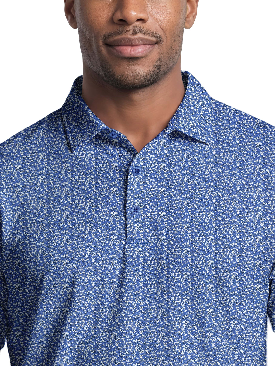 Men's Classic Floral Confetti Print Polo