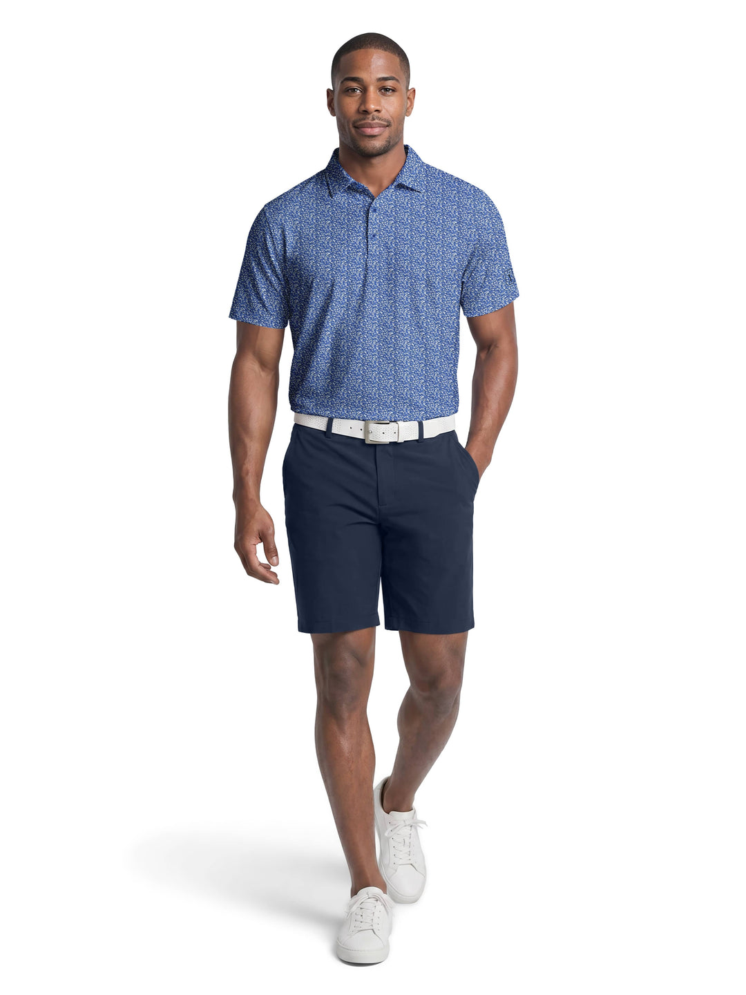 Men's Classic Floral Confetti Print Polo