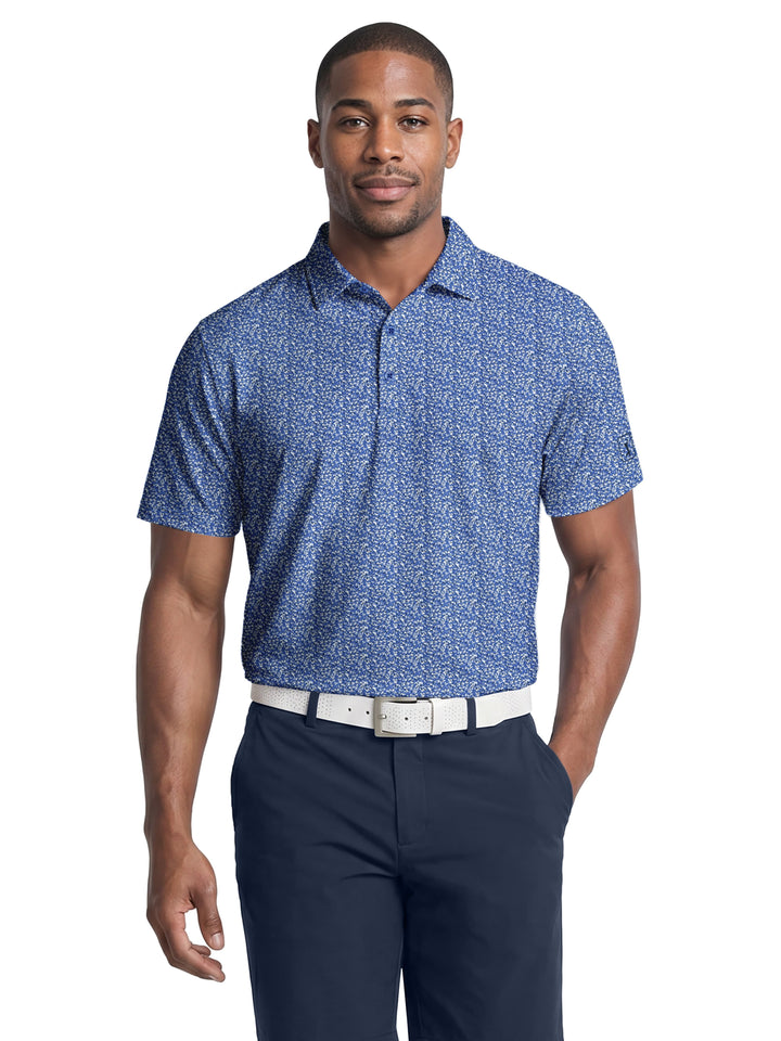 Men's Classic Floral Confetti Print Polo