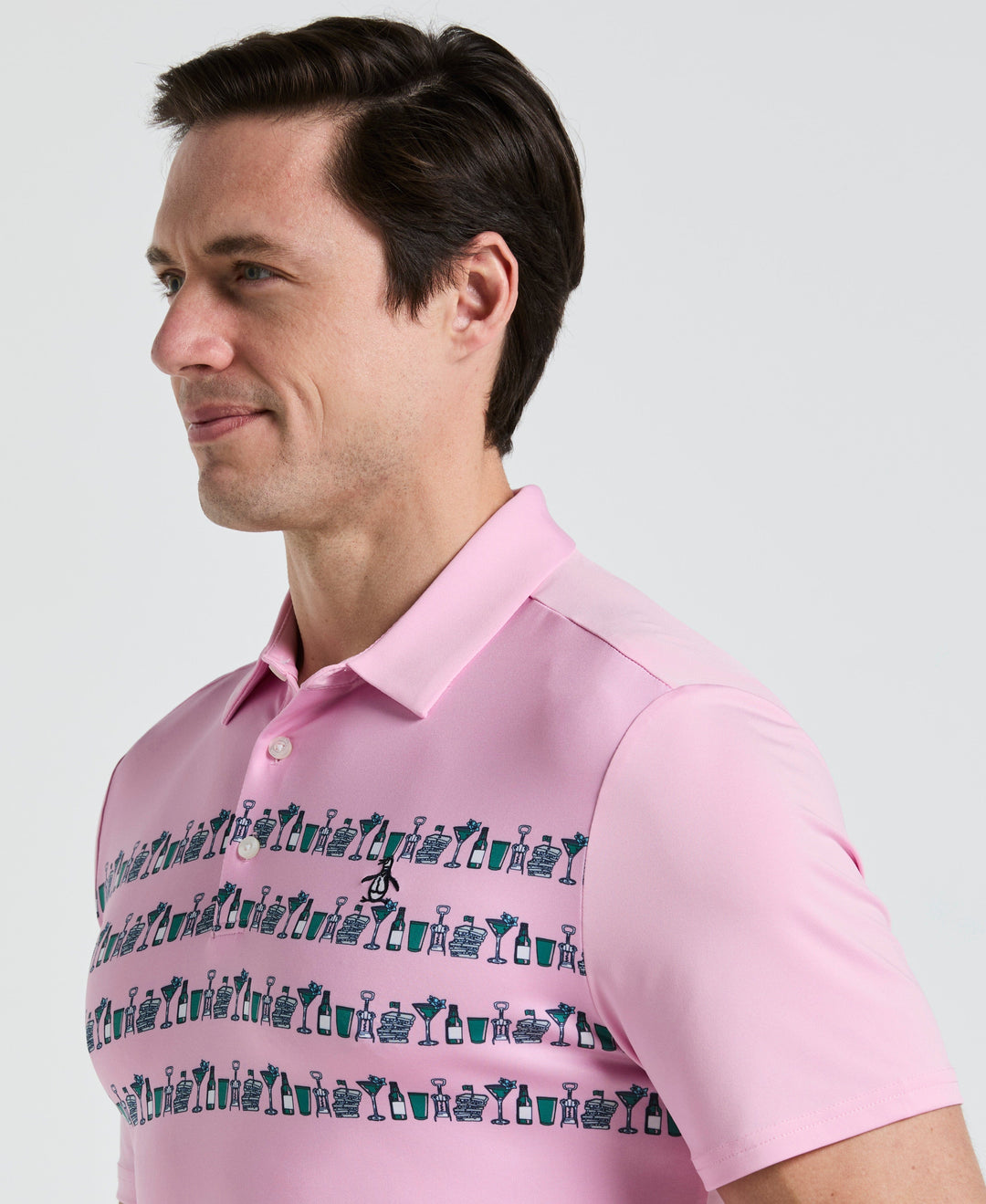 Engineered Cocktail Novelty Golf Polo Shirt (Lilac Sachet) 