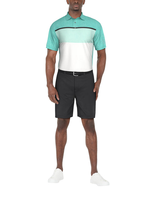 Color Block Golf Polo (Scuba Blue) 